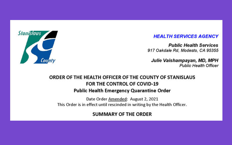 SCPHS Quarantine Order