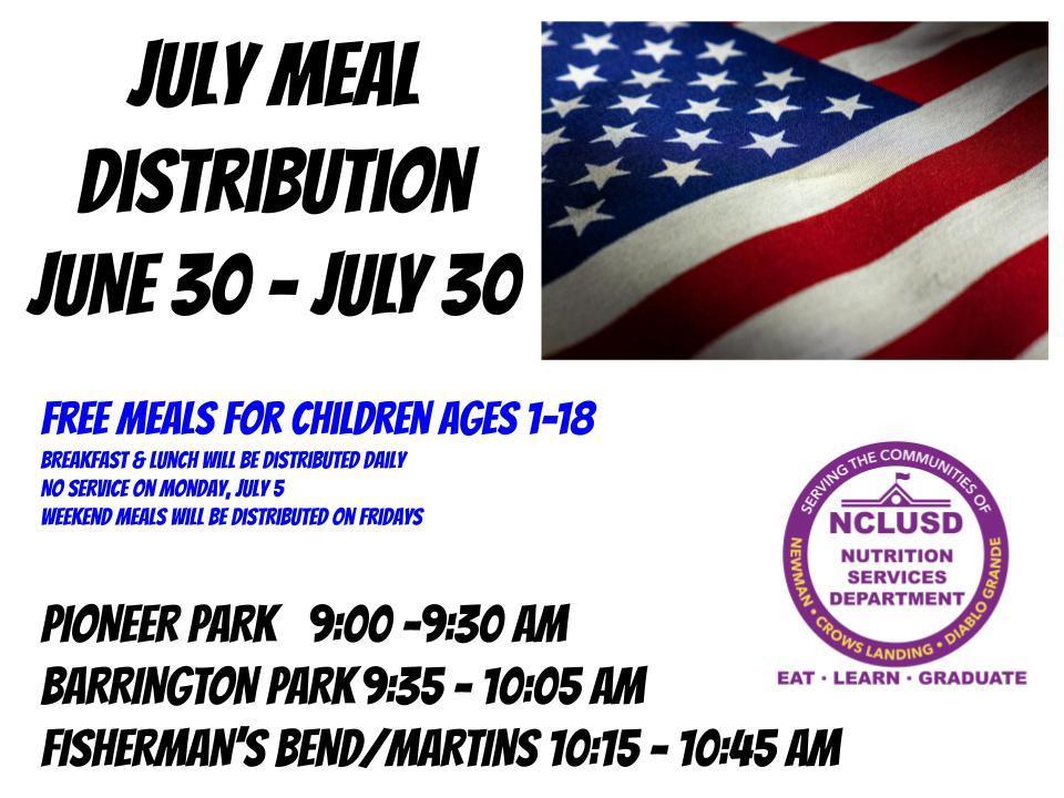 July Meal Distribution