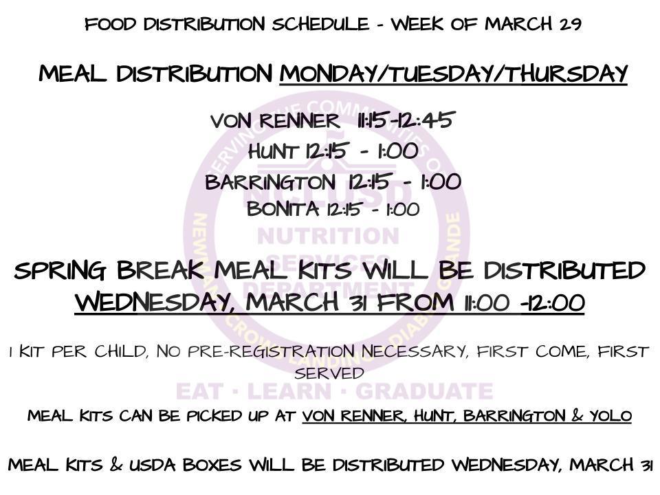Spring Break Food Distribution