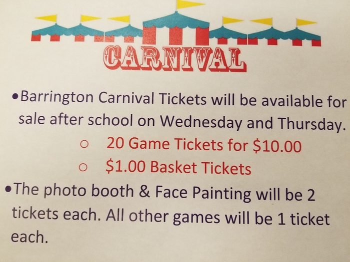 Pre-sale Carnival Tickets 