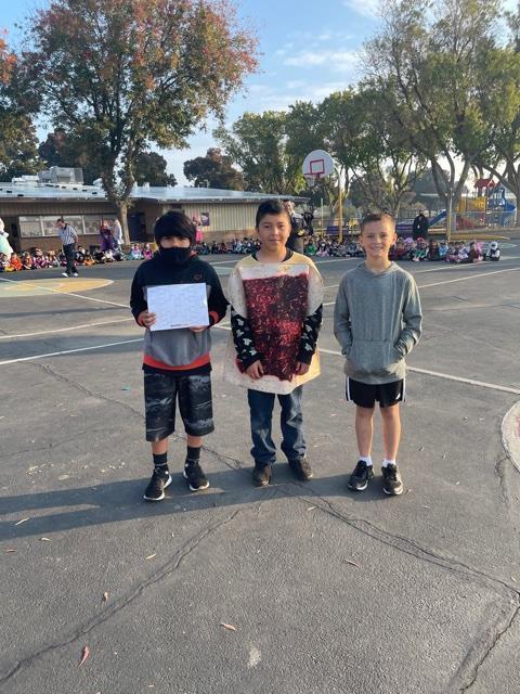 Fifth grade students who placed in the Connect Four Tournament