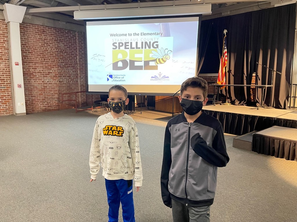 Image of Nathan and Diego at the Spelling Bee