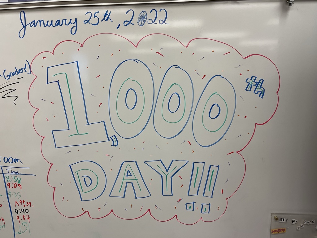 Image of 5th Grade Whiteboard 1000th Day design
