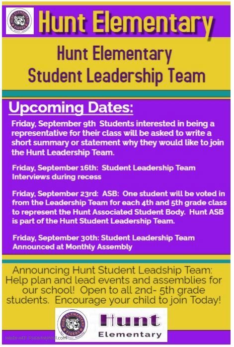 Hunt Student Leadership Team