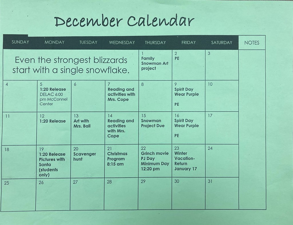 Image of December Calendar