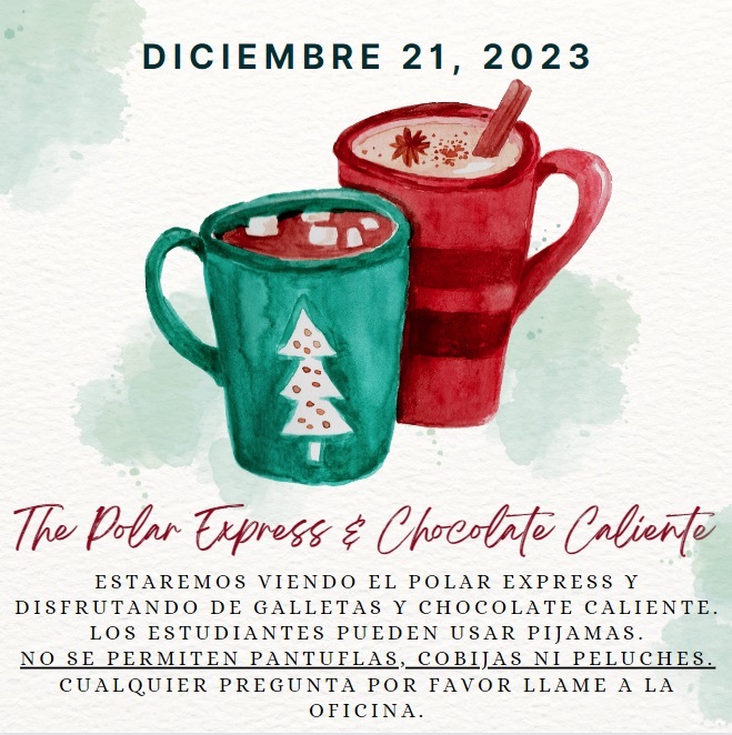 image of Polar Express flyer in Spanish